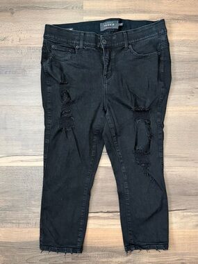 Torrid Premium Distressed Black Bombshell Skinny Jeans Size 16